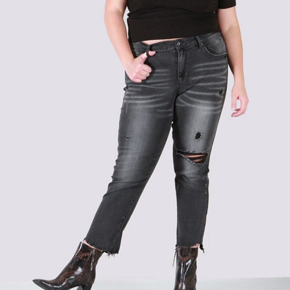 Special A Full Size Run High Rise Distressed Jeans